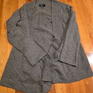 Aqua 100% Cashmere Cardigan – Brown – Size Small